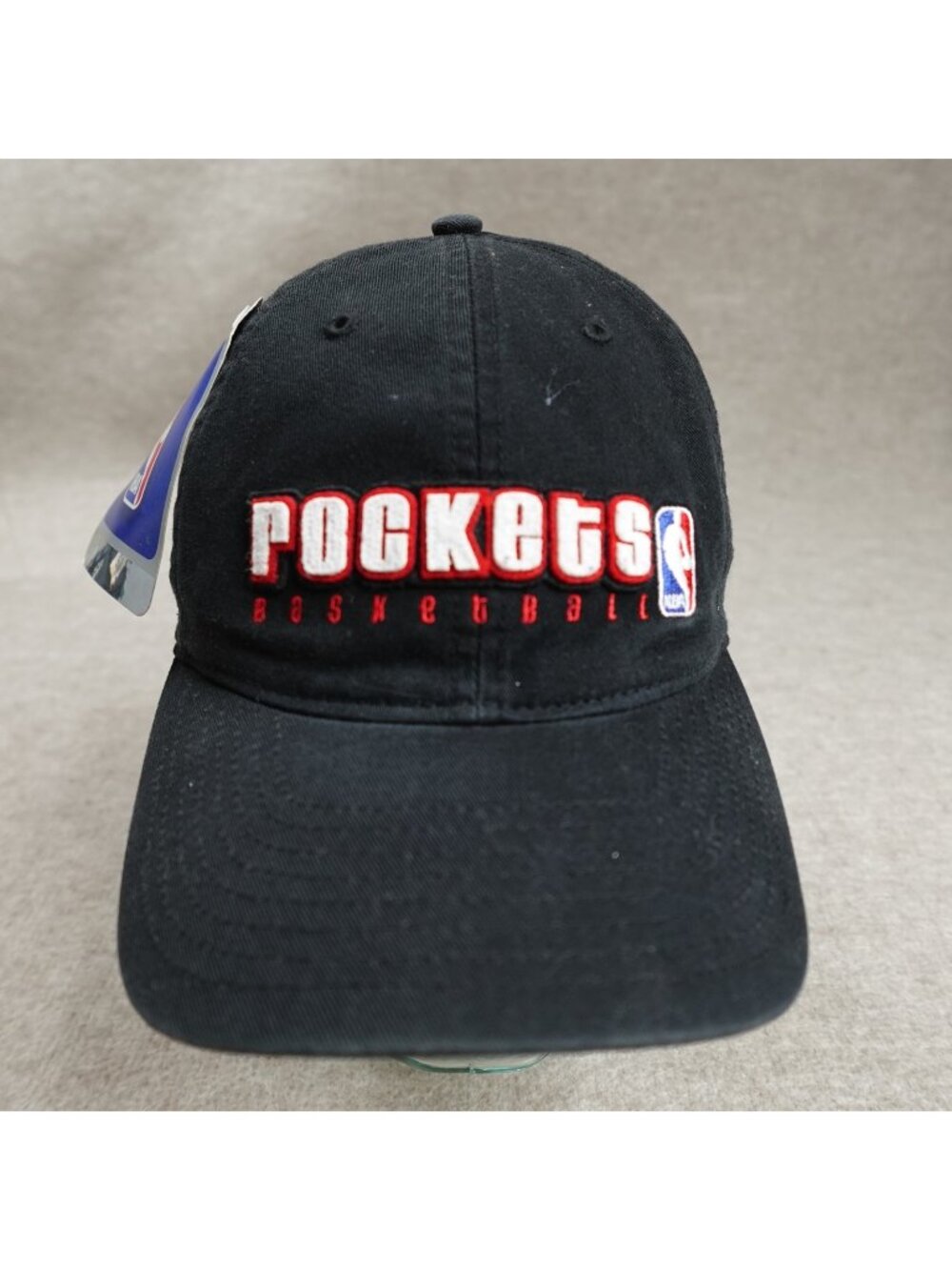 Houston Rockets Hat Black Strapback Vintage Old Stock NEW
